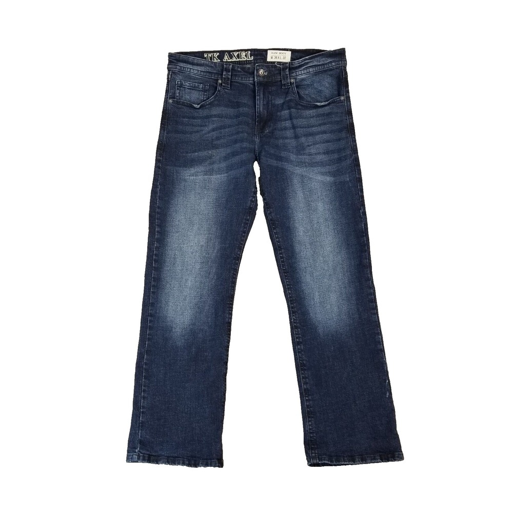 TK Axel jeans men's 36x32 Slim bootcut‎ blue stretch denim pants retro Y2K